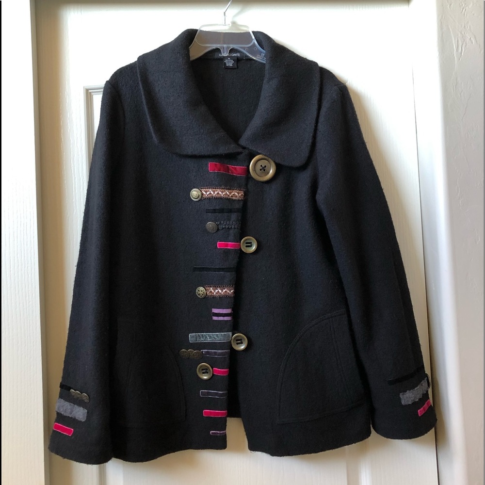 Dark Charcoal Gray Wool Jacket